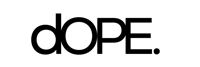 a black background with the word dope on it